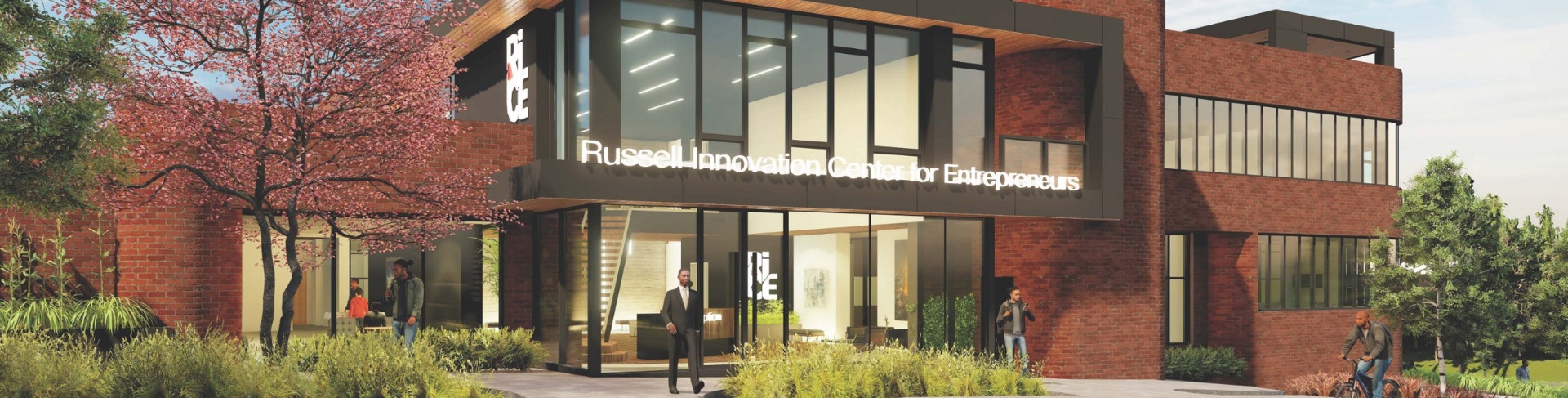 Exterior of the Russell Innovation Center for Entrepreneurs, home of Brandprenuer Studios in Atlanta, GA